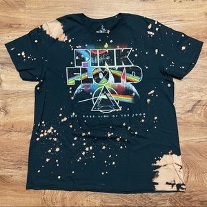 Pink Floyd Dark Side Of The Moon T-Shirt Men’s Size XL Black Bleach Stained